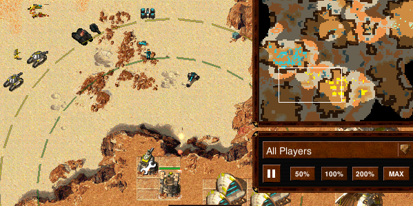 Replay system and range indicators in the Dune 2000 mod