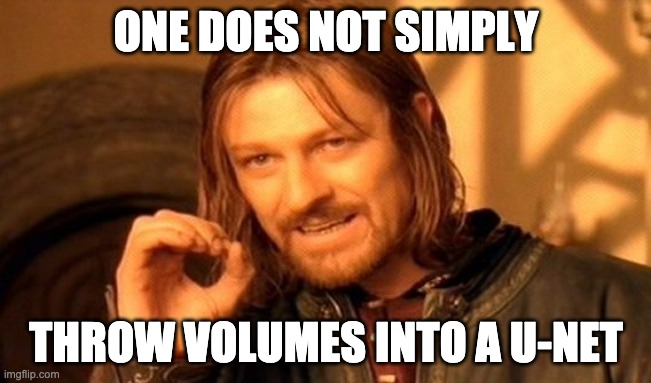 One does not simply throw data into a U-Net