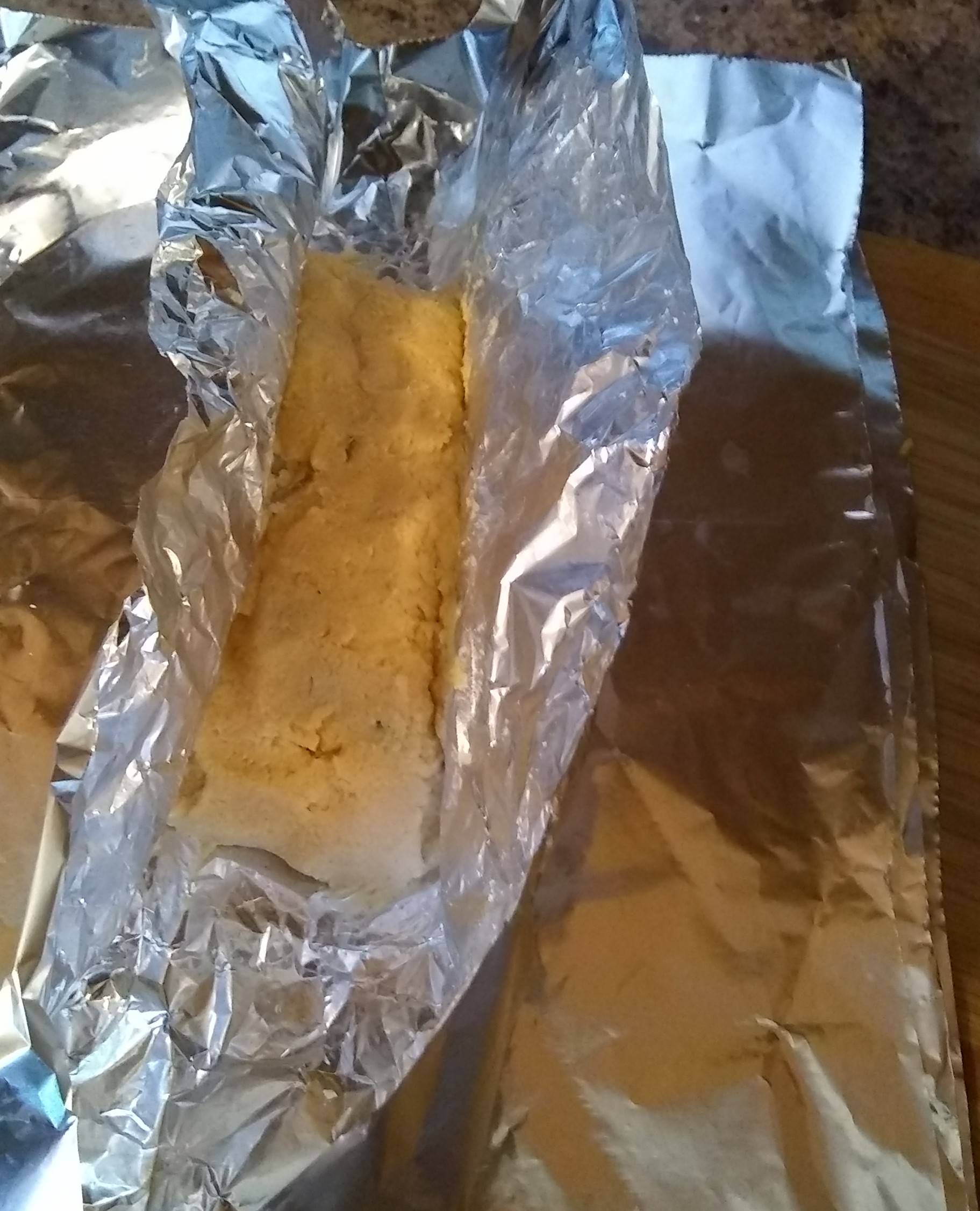 image of dough in a sausage shape