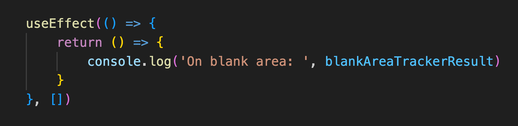 useEffect() hook to get “Blank Space” raised output