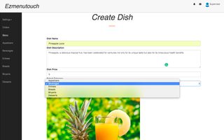 Create new Item in the Menu