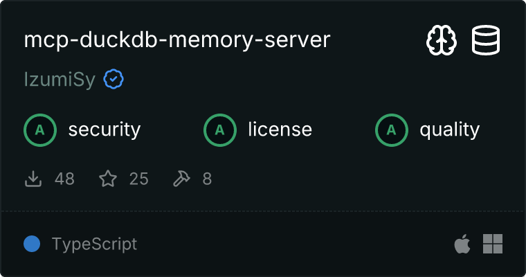 DuckDB Knowledge Graph Memory Server MCP server