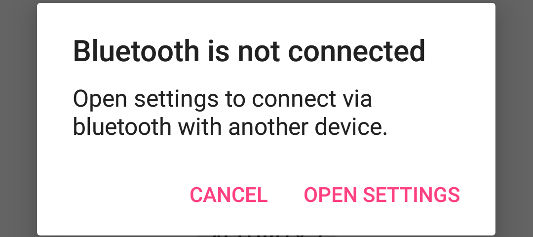 Bluetooth not connected
