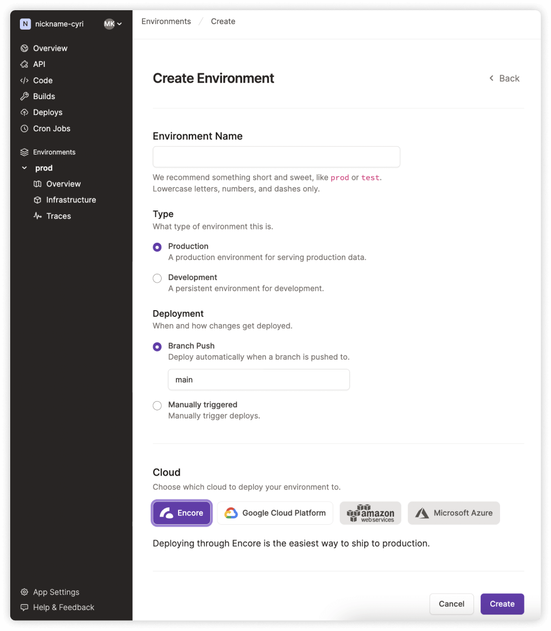 Simple Cloud Environments