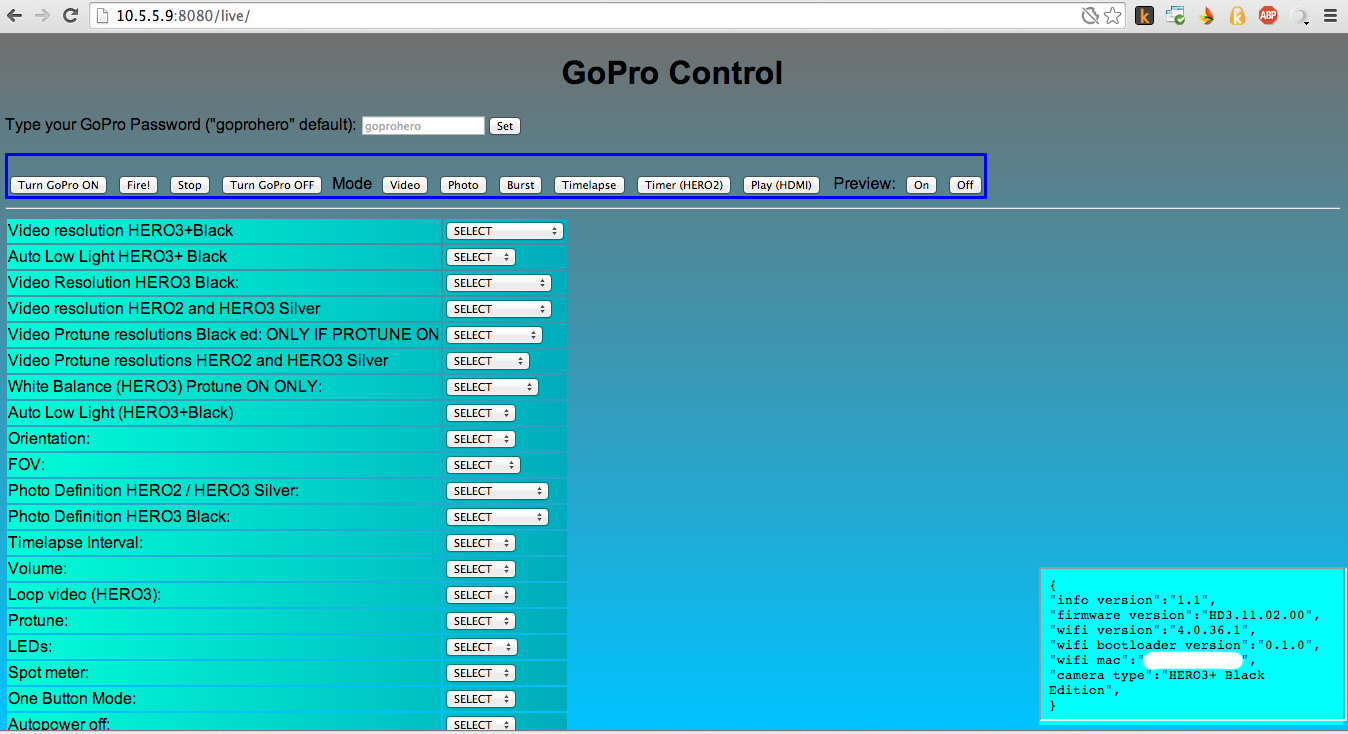 GitHub - KonradIT/gopro-control: GoPro Wifi controller inside the gopro ...