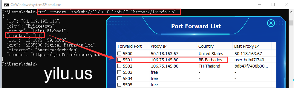 cURL with Proxy