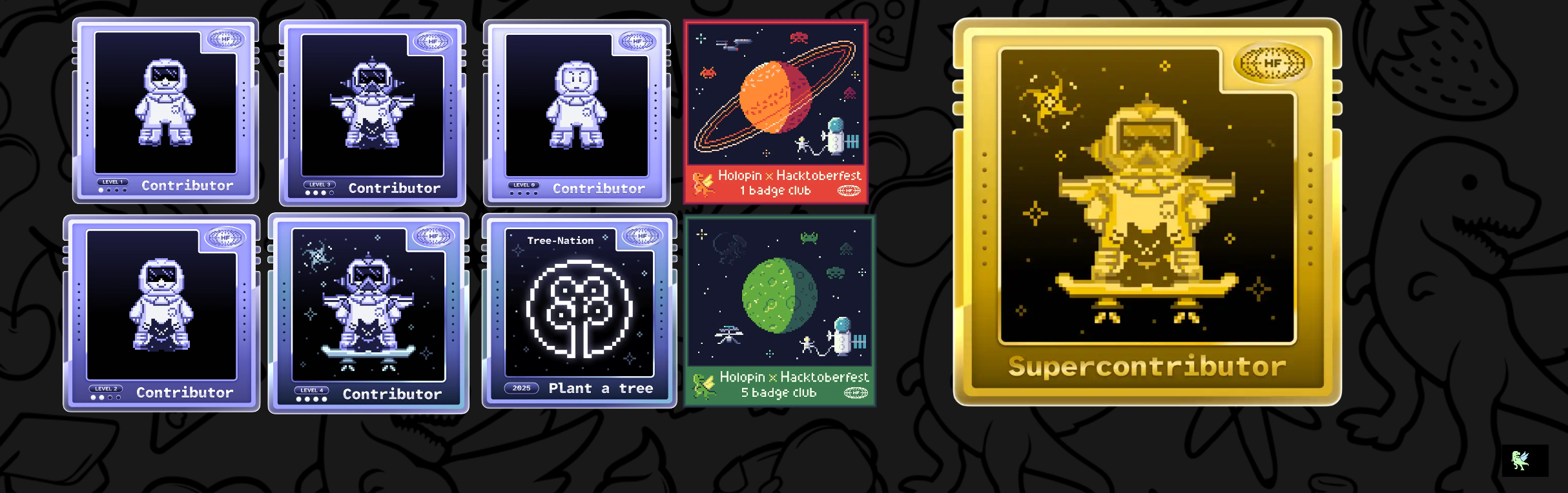 An image of @kritgarg's Holopin badges, which is a link to view their full Holopin profile