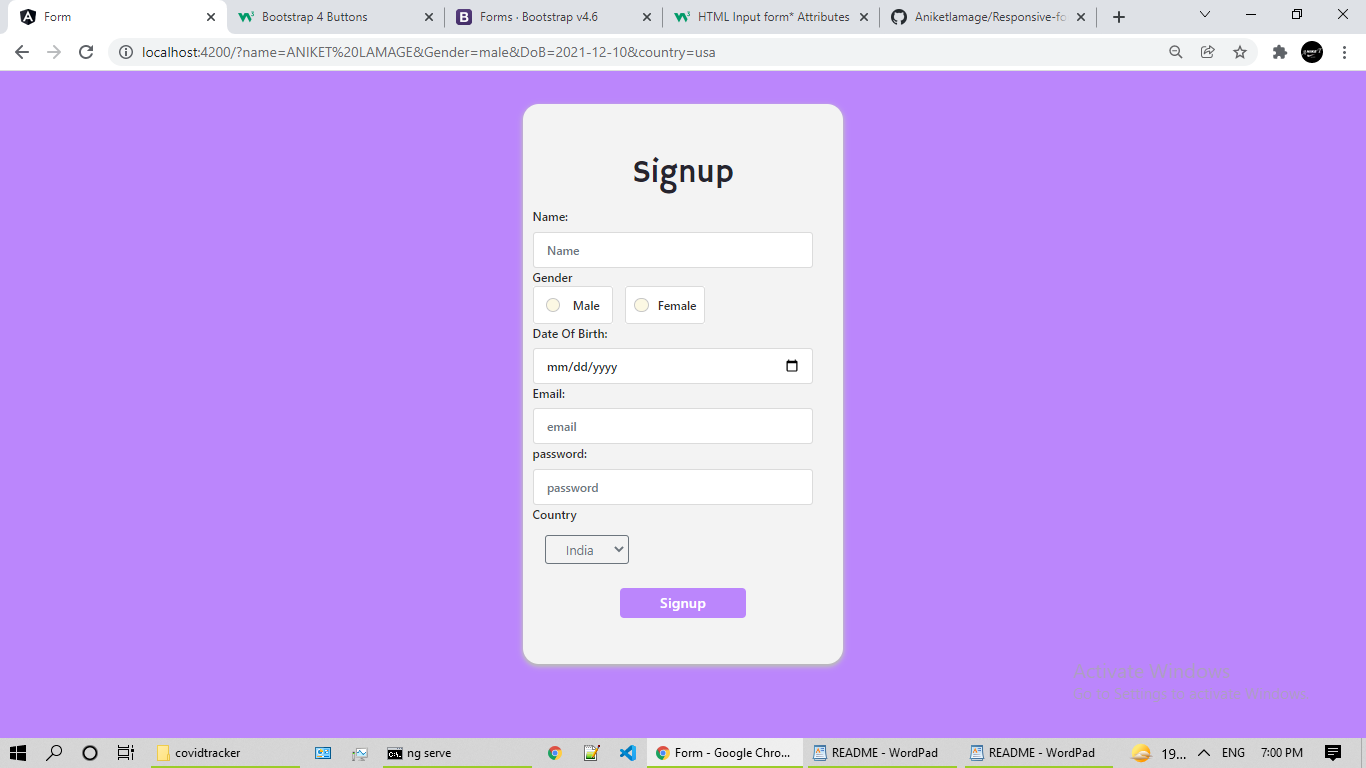 GitHub - Aniketlamage/Responsive-form-using-Angular: Responsive web ...