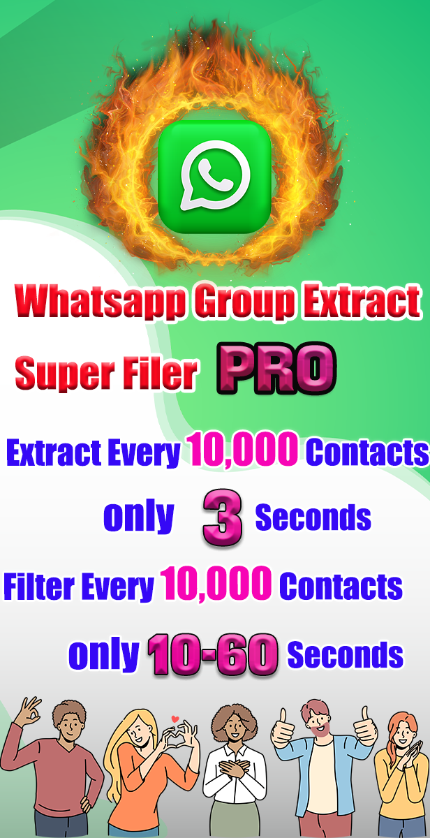 Whatsapp ExtractGroup & Super Filter Numbers Pro