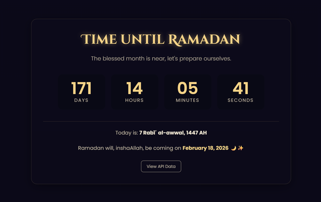 Ramadan Countdown Live Preview