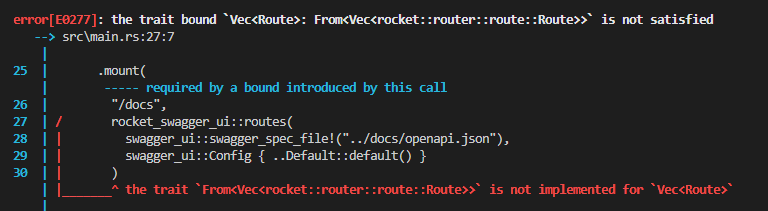 Rust swagger ui error