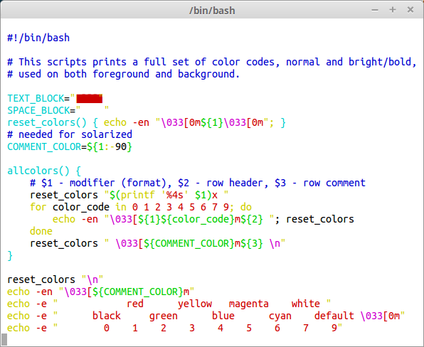 Accent colors example - rxvt