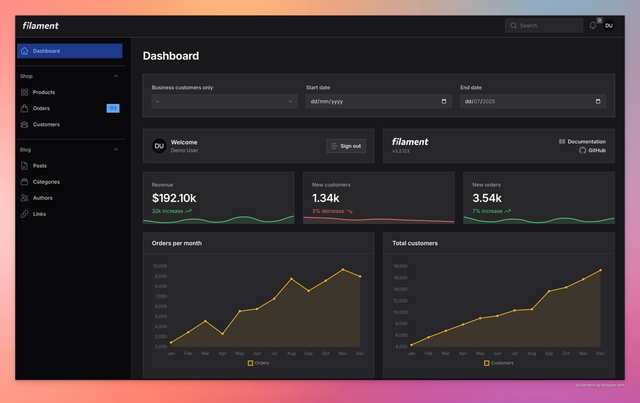 Dashboard Dark