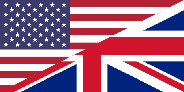 American and English Flag