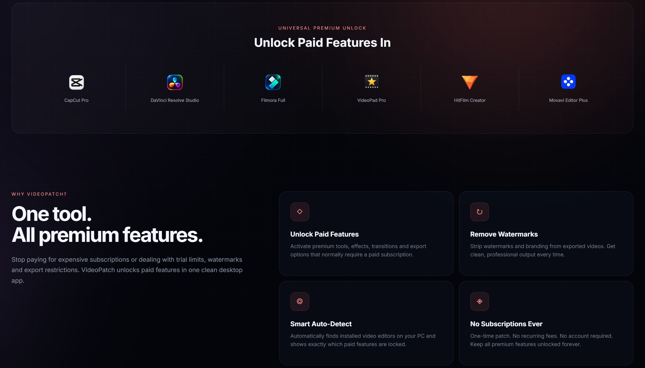 VideoPatch Features