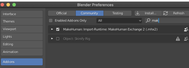 blender set up