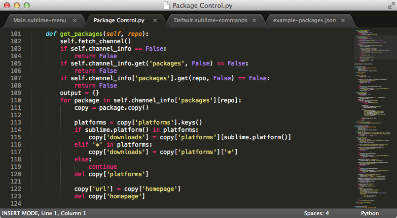 sublime text 3 screenshot