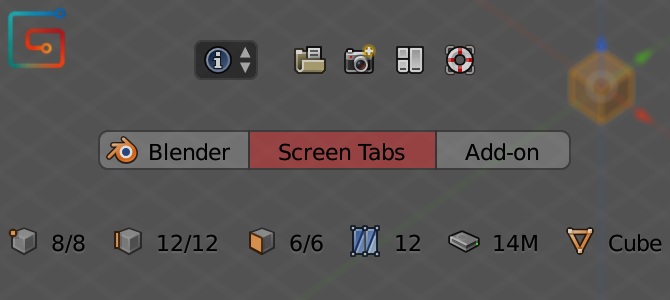 Blender Screen Tabs add-on Gumroad cover