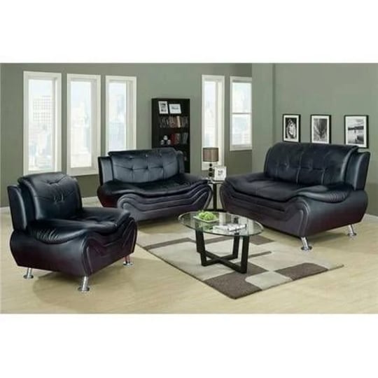 golden-coast-furniture-ceccina-modern-leather-sofa-set-black-1