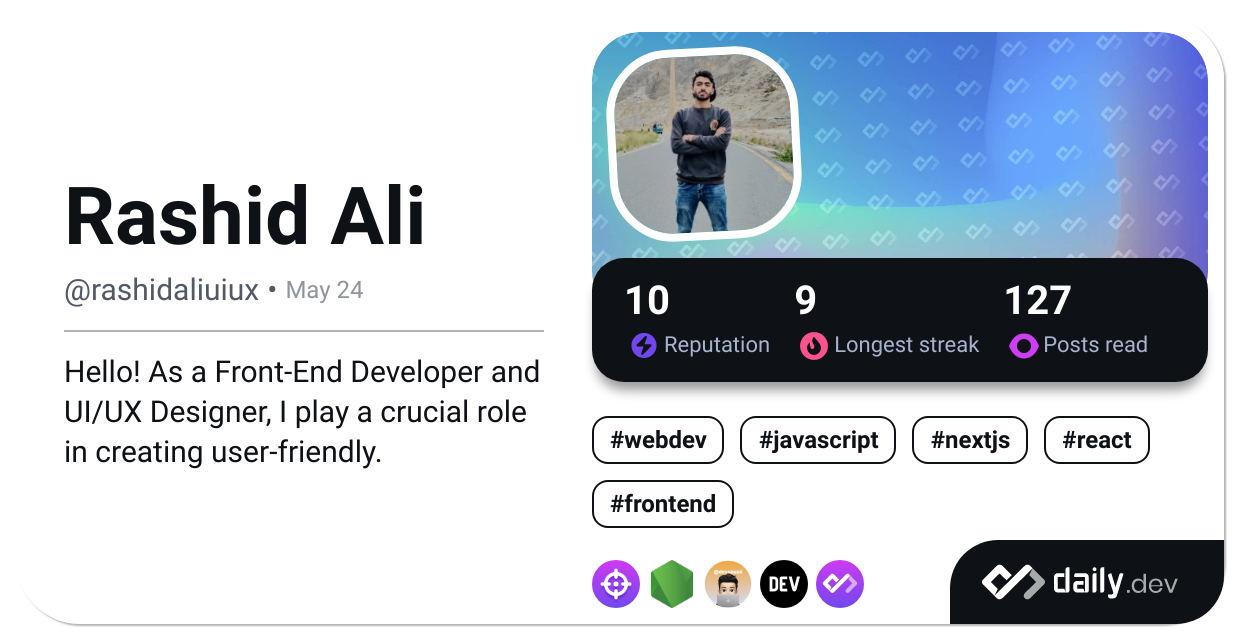 Rashid Ali's Dev Card