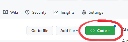Click the green "Code" button