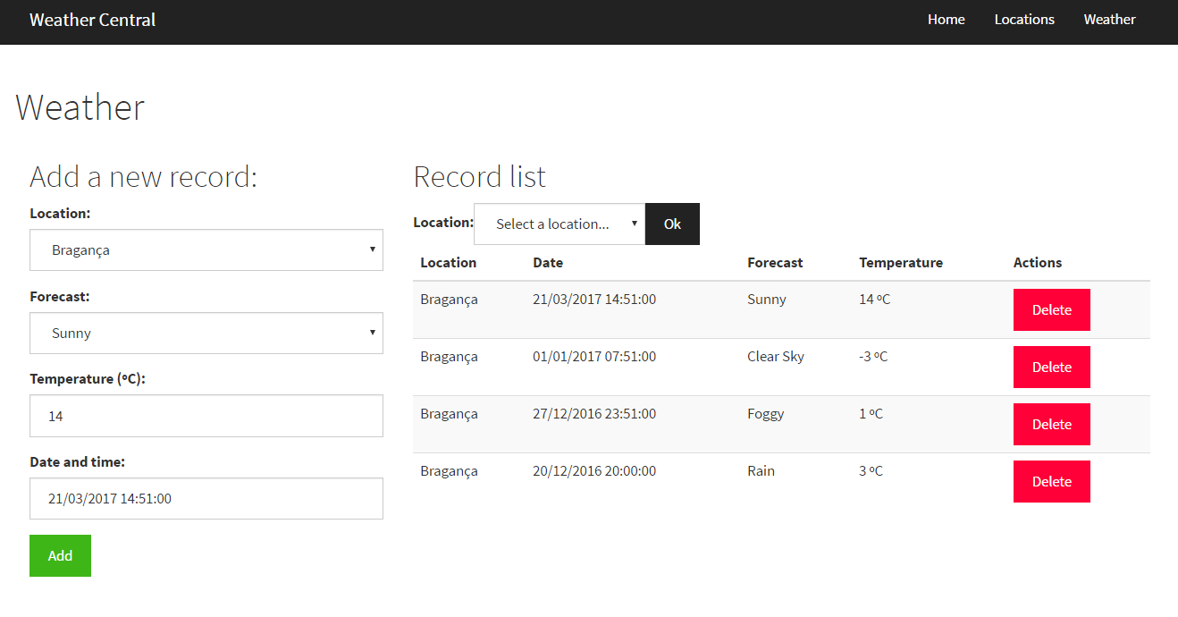 Weather Record