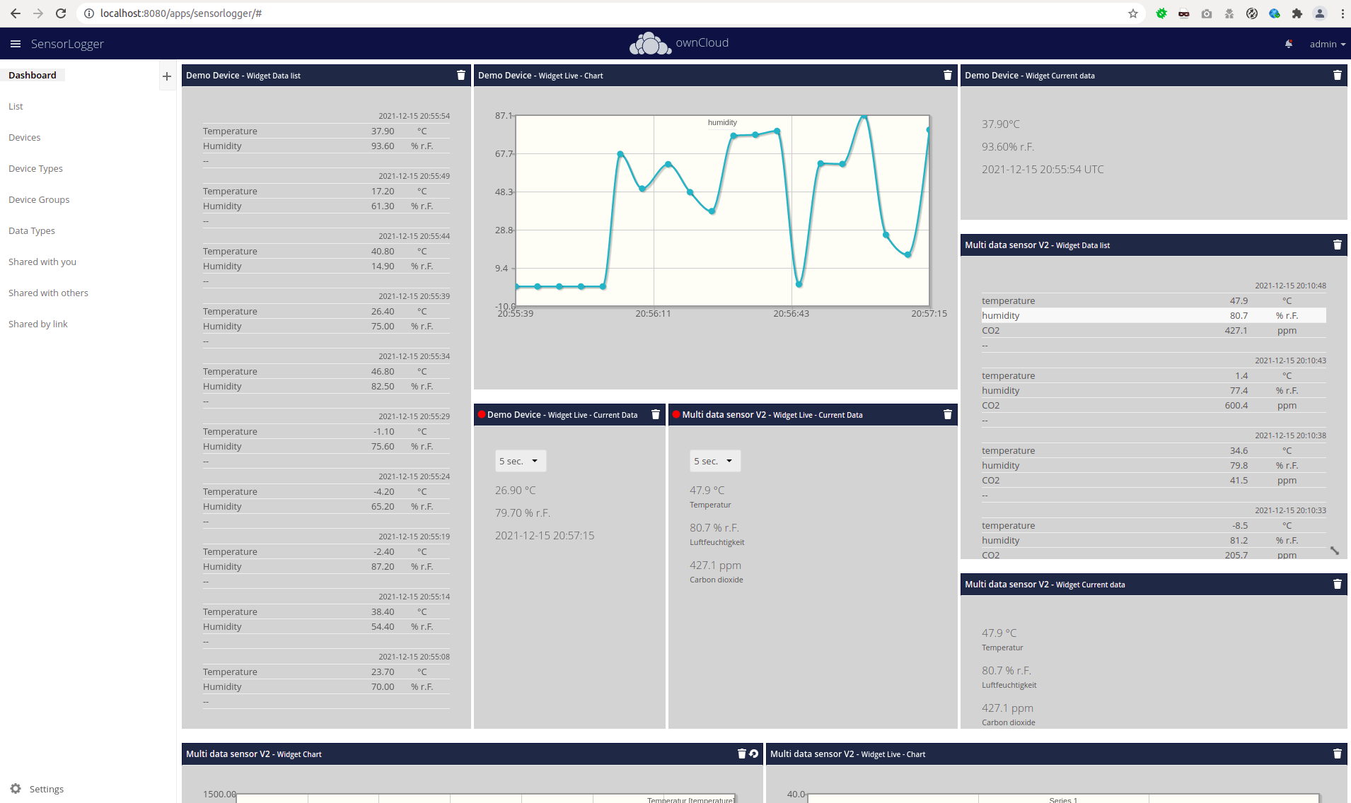 SensorLogger Dashboard