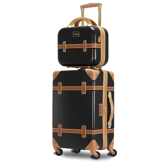 world-traveler-gatsby-vintage-style-hardside-carry-on-retro-train-case-spinner-luggage-black-2-piece-1