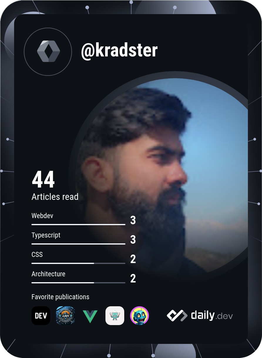 vinod karadiya's Dev Card