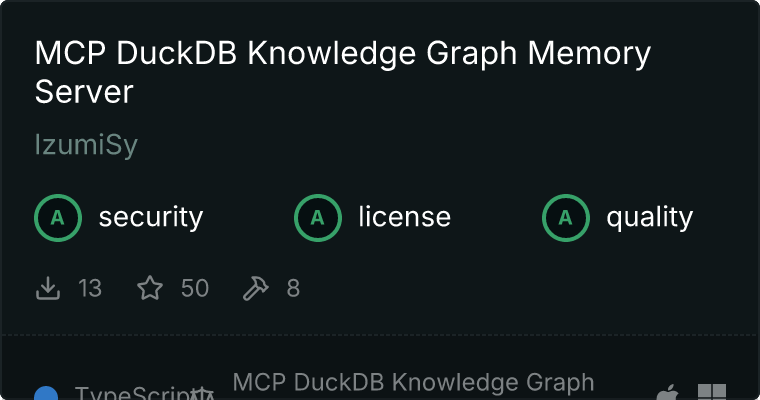 DuckDB Knowledge Graph Memory Server MCP server