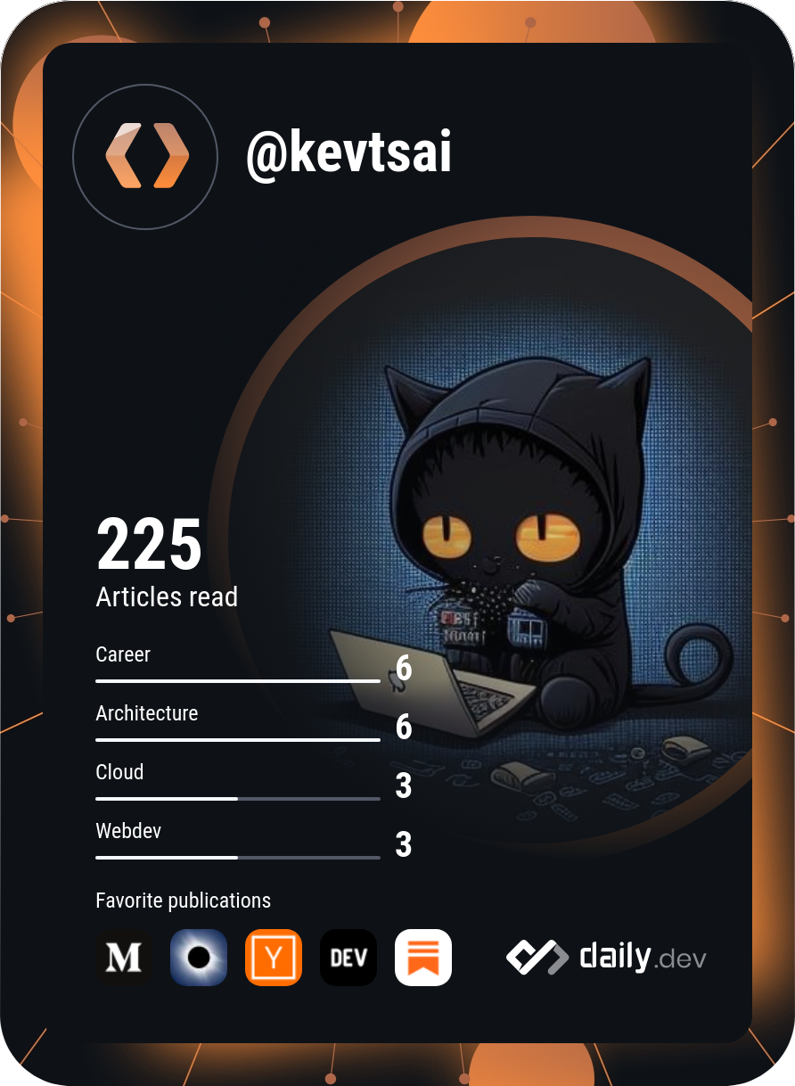 kevinTsai's Dev Card