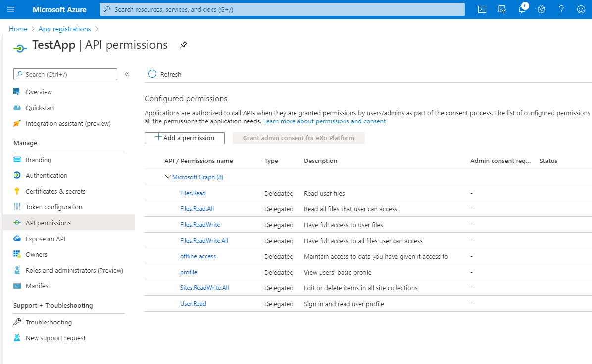 OneDrive API Permissions