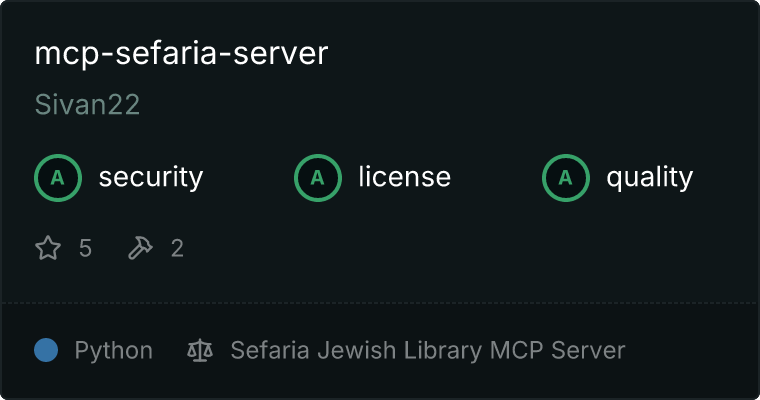 Sefaria Jewish Library MCP Server