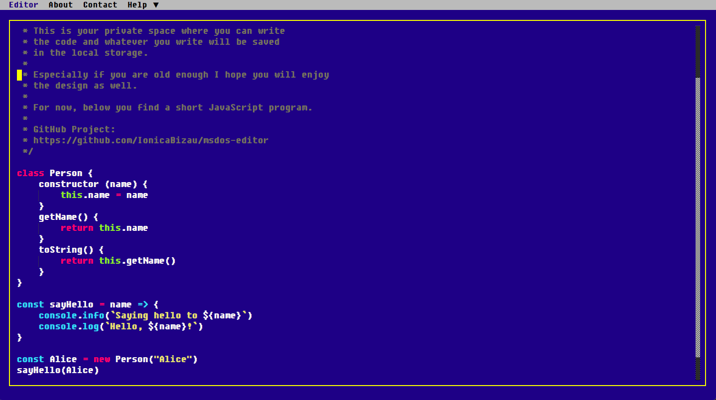 msdos-editor