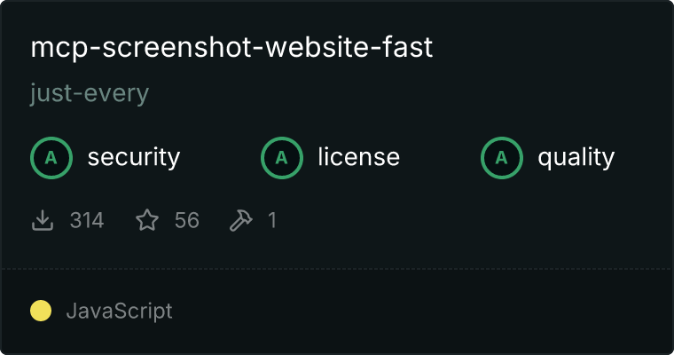 Screenshot Website Fast MCP server