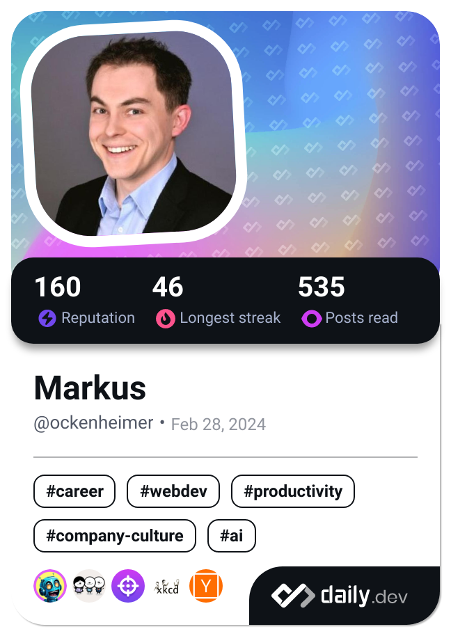 Markus's Dev Card