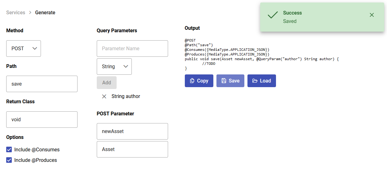 POST generator example