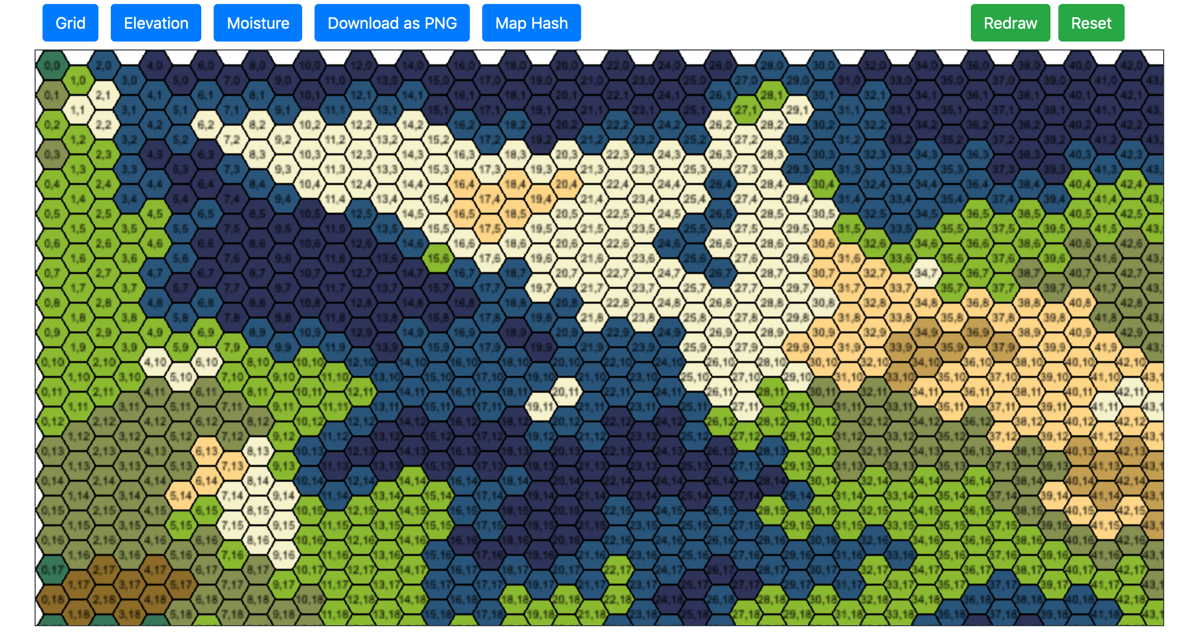 HTML5 Procedural Hexagon Terrain Generator