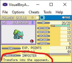Bulbasaur with Imposter