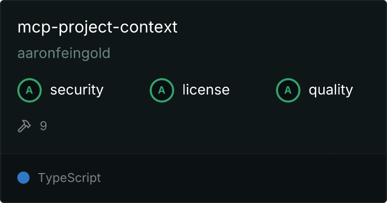 Project Context Server MCP server