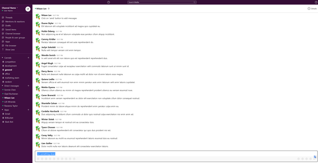 Preview Slack clone