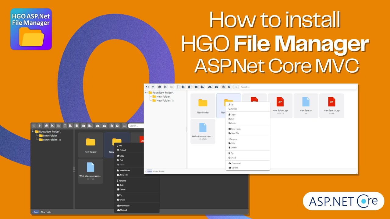 Hgo.ASPNetCore.FileManager Installation guide in ASP.Net Core MVC project