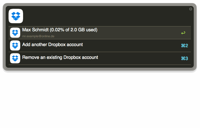 Dropbox Client for Alfred Screenshot