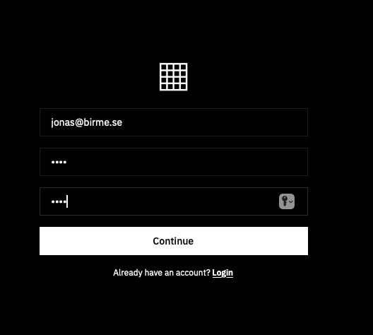 Entered email and password