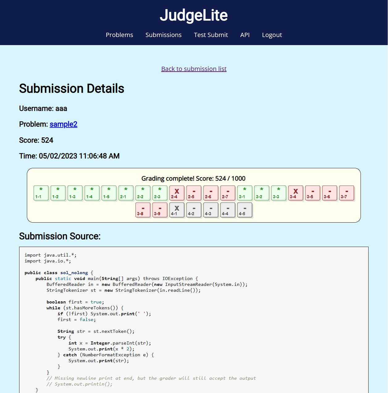 Subtasks! And lots of test cases...