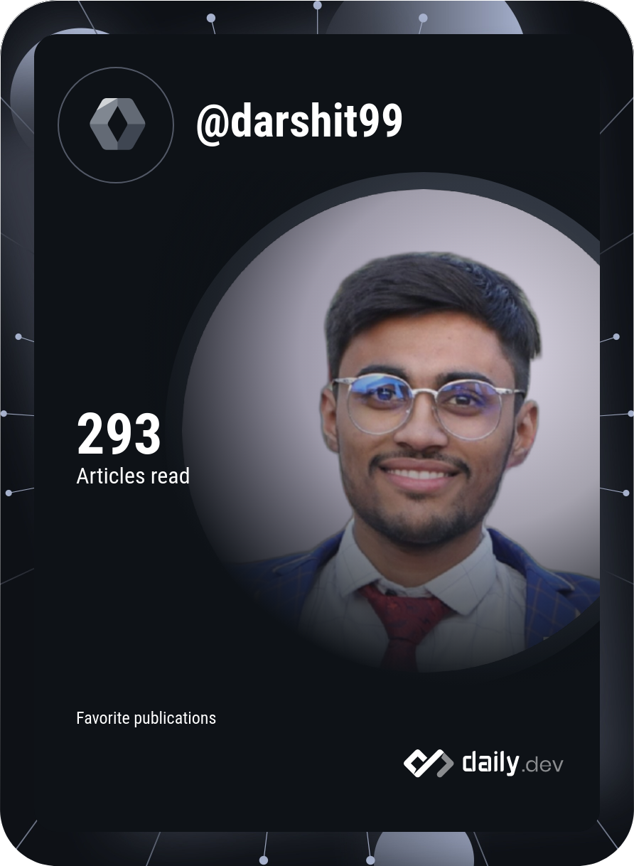 Darshit's Dev Card