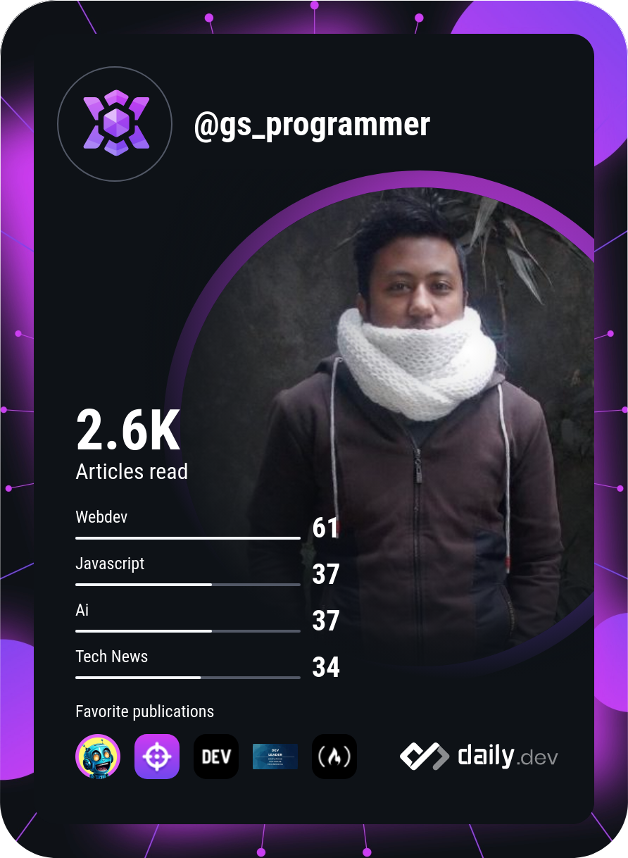 Krishna Suwal's Dev Card