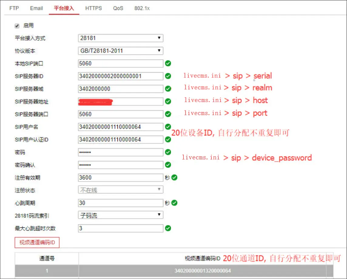 海康GB28181接入示例