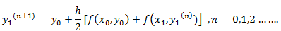 Modified euler's method