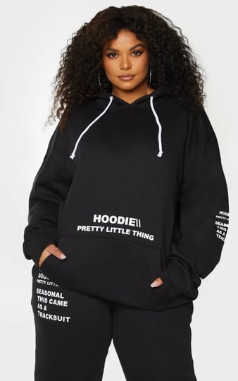 womens-prettylittlething-plus-black-oversized-fit-graphic-printed-hoodie-size-12-1